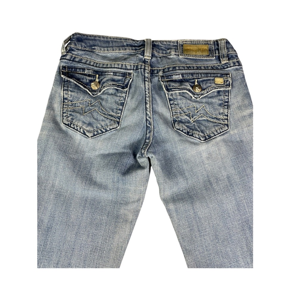 Miss Me Irene Boot Cut Jeans Size 31 Light Wash Distressed Mid Rise Denim - Picture 11 of 11
